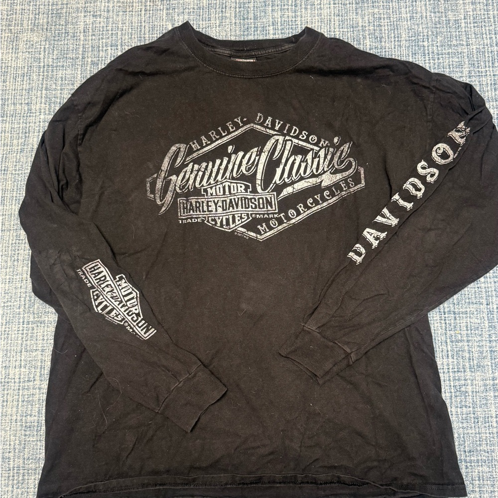 Harley-Davidson Genuine Classic Black Long Sleeve Tee- Size XL